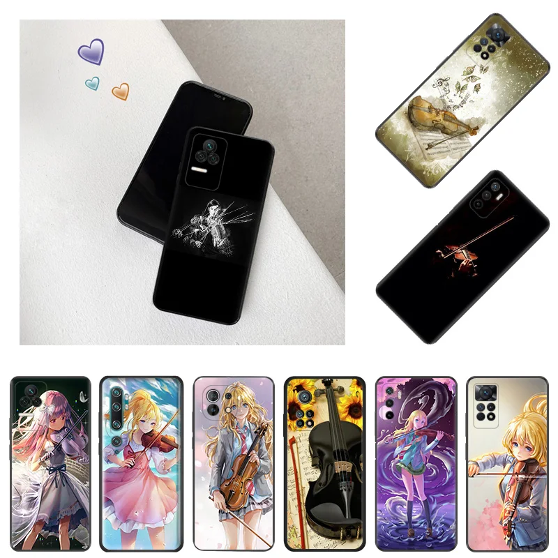 Ultra Thin Phone Case For Redmi Note11 11s A1 A2 Plus K60 K50 K40 Xiaomi 14 11t 11 Lite CC9 Pro Violin Girl Cello Angel Cover