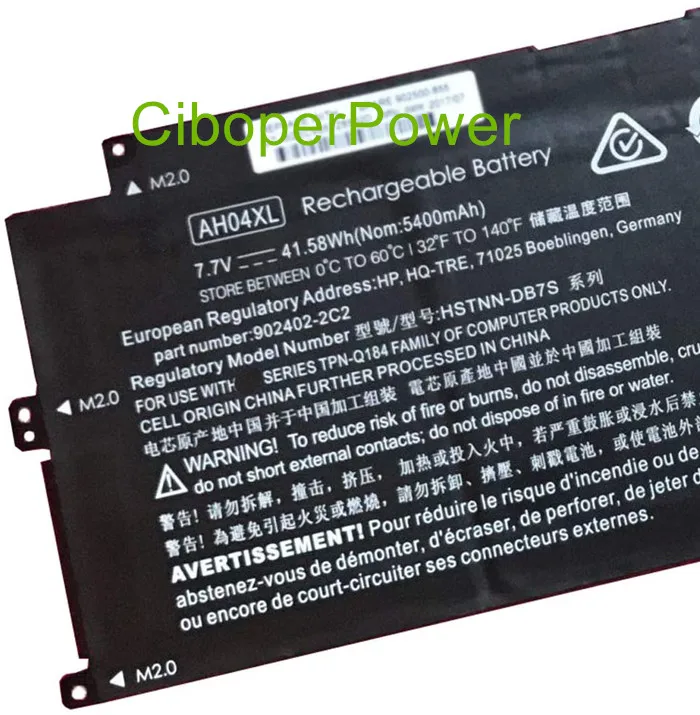 77v-4158wh-新しい-ah04xl-ノートパソコンのバッテリー-x2-12-c001nf-12-c001tu-902402-2b2-hstnn-db7s、902402-2c2、902500-855-用