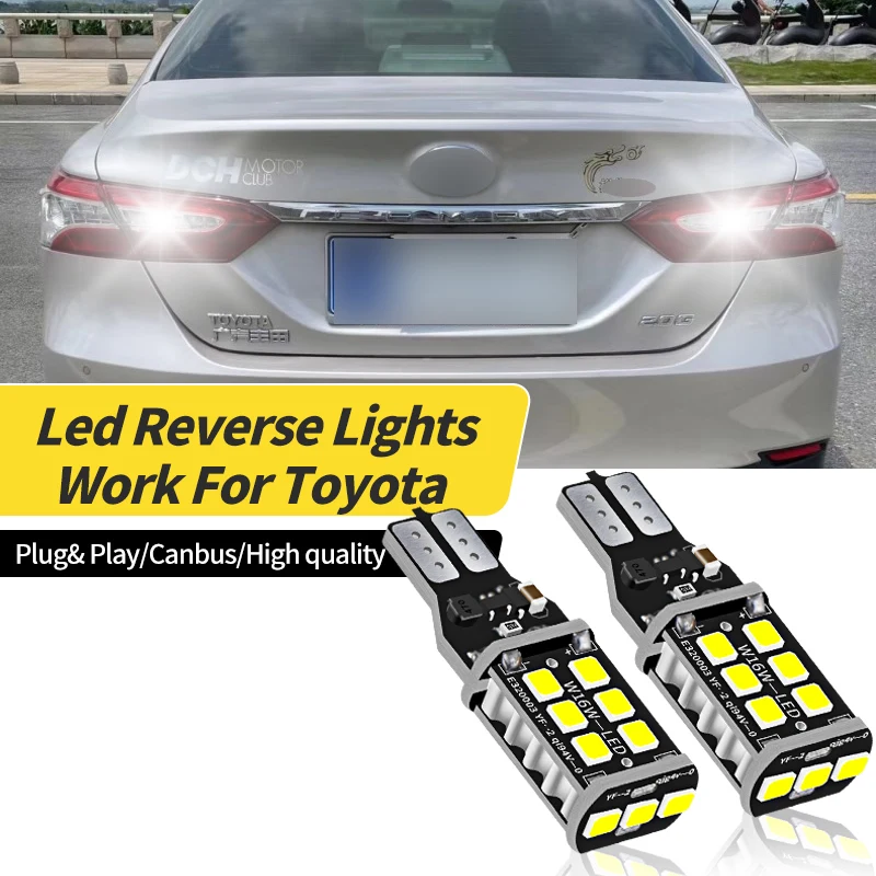 4/10PCS Canbus T16 T15 921 W16W White LED Car Backup Reverse Light For Toyota Camry/4Runner/Avalon/Corolla/RAV4/Sienna/Tacoma/86