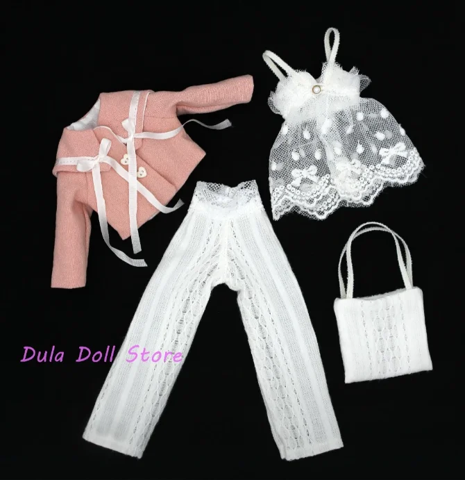 Roupas de boneca Dula Conjunto de jaqueta rosa Blythe Landoudou Landazz ob24 ob22 ICY JerryB 1/6 Boneca Bjd
