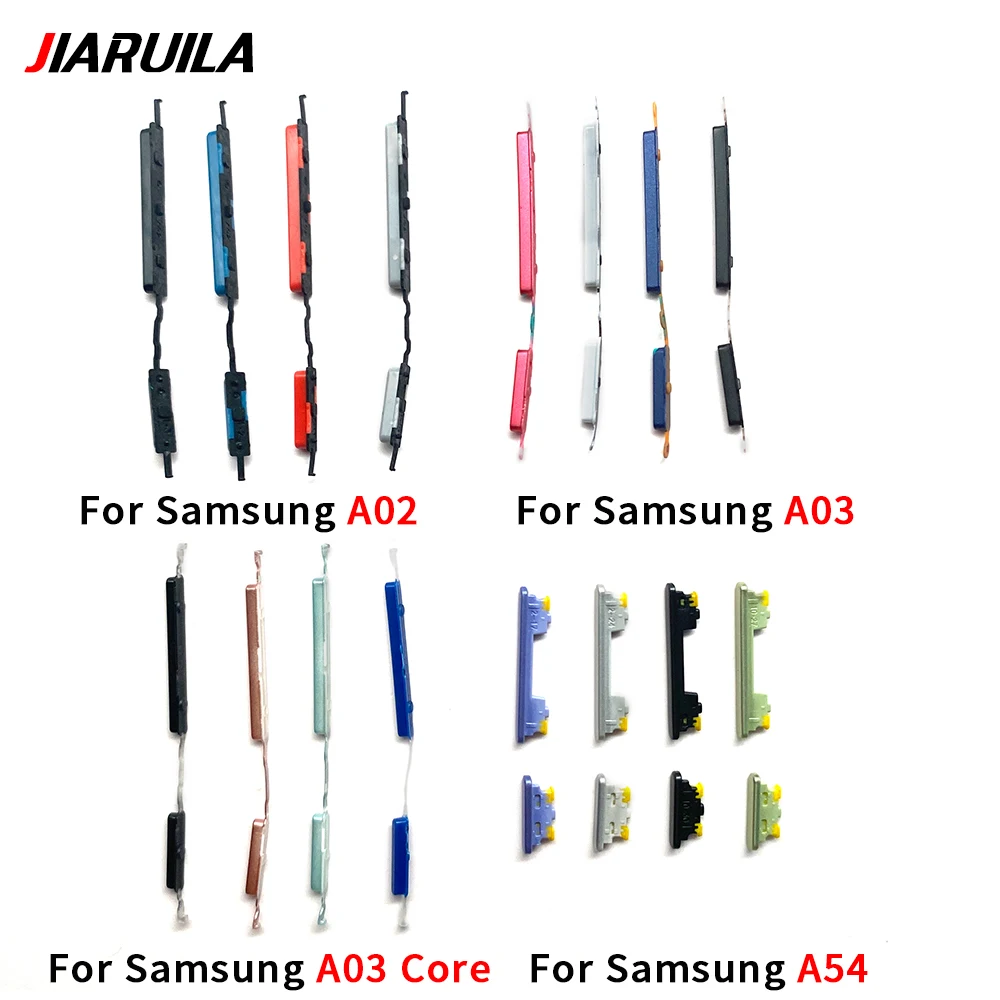 Peças de reposição para samsung a02, a03, core, a54, ligar/desligar, volume, botão lateral, cabo flexível