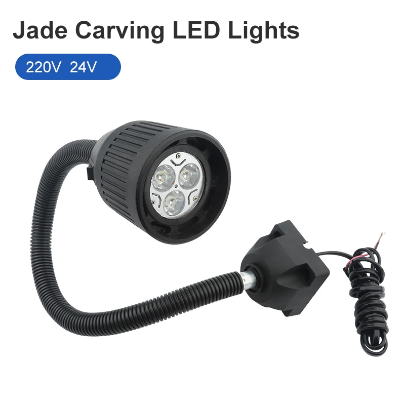 Torna için 220V 24V LED makine çalışma lambası esnek Gooseneck lamba, freze makineleri, sondaj makineleri, endüstriyel aydınlatma