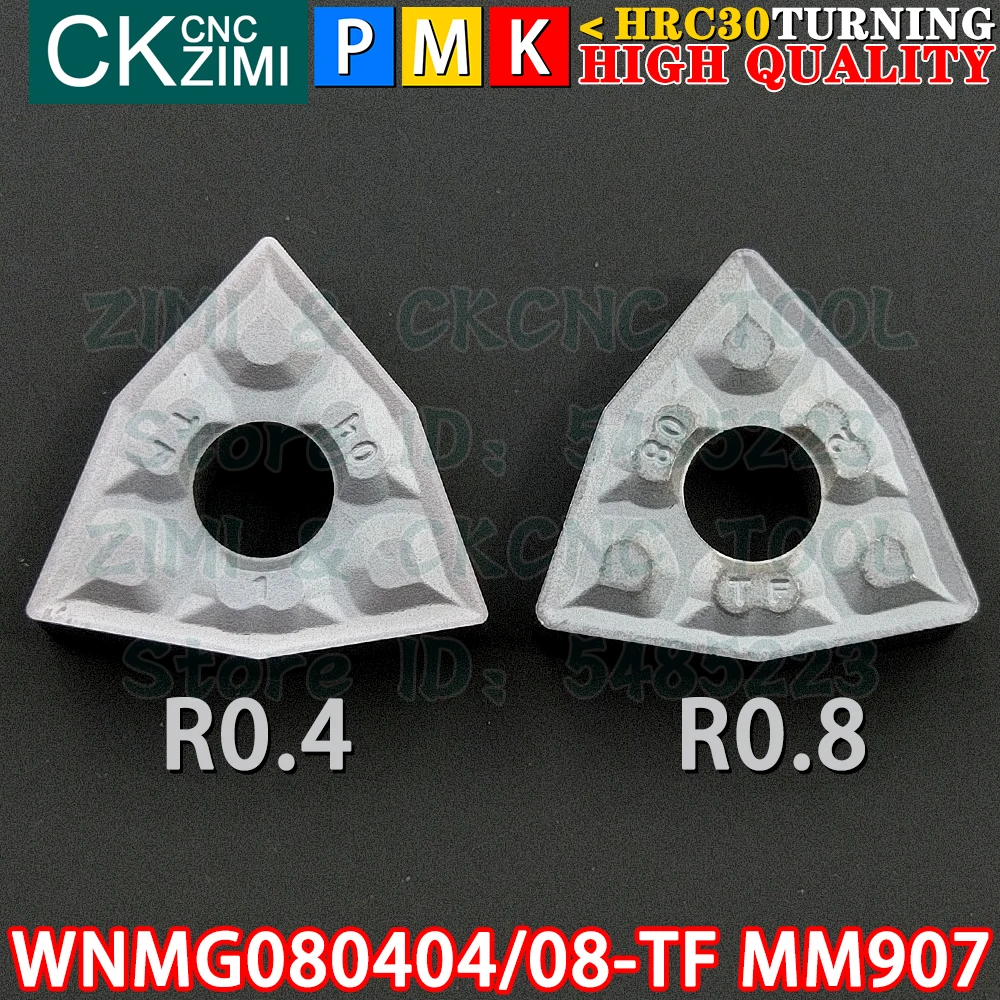 WNMG080404-TF MM907 WNMG080408-TF MM907 كربيد الخارجية تحول إدراج أدوات WNMG0804 WNMG 0804 CNC مخرطة معدنية أدوات تقطيع