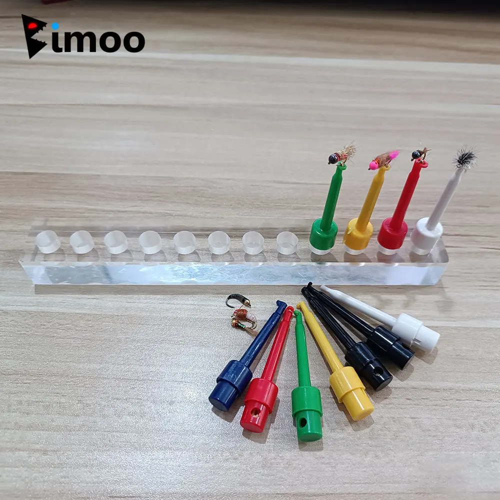 Bimoo Acryl Angeln Fliegen Display Stand Fliegen Halter Clips Lagerung Fliegen Angeln Köder Regal Halter Fliegen Angeln Werkzeug Zubehör