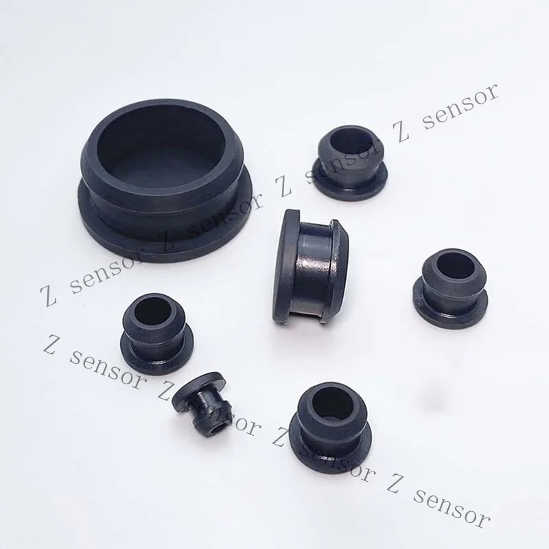 Z+ Black Snap-on Hole Plug Silicone Rubber Blanking End Caps Seal Stopper 2.5~14mm