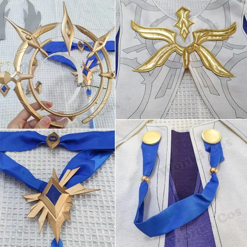 

2025 yiyi Star Rail Sunday Costume, Wig, Hair Set, Hon Kai Sunday Cosplay Shoes, Boots, Party Outfits