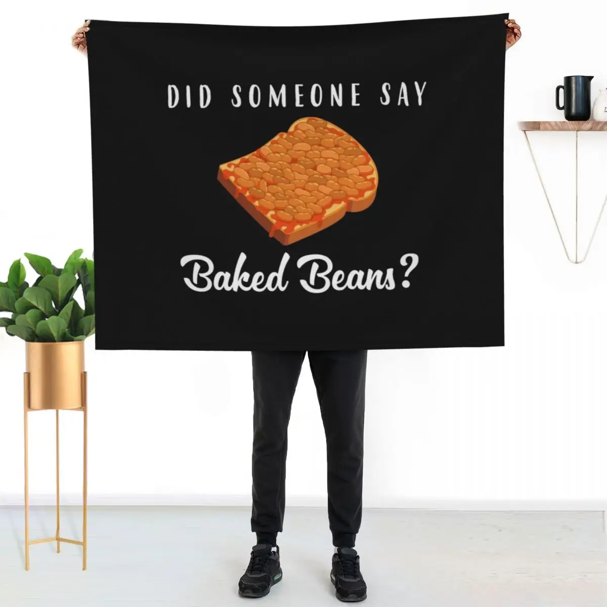 Did Someone Say Baked Beans graphic Throw Blanket Single Luxury Throw Softest Picnic Decorative Sofa Decorative Beds Blankets
