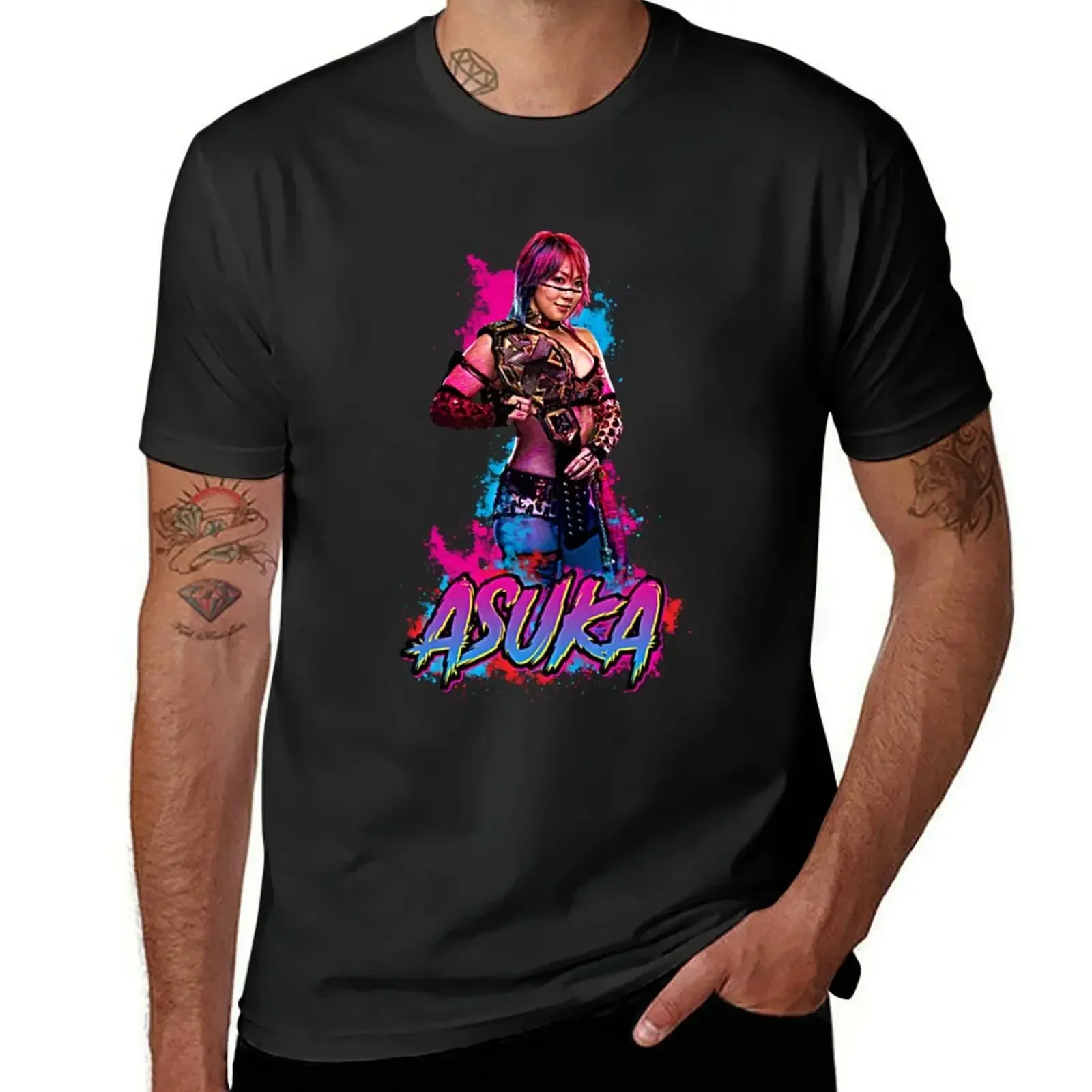 

Asuka Asian Wrestler T-Shirt boys whites blacks mens champion t shirts