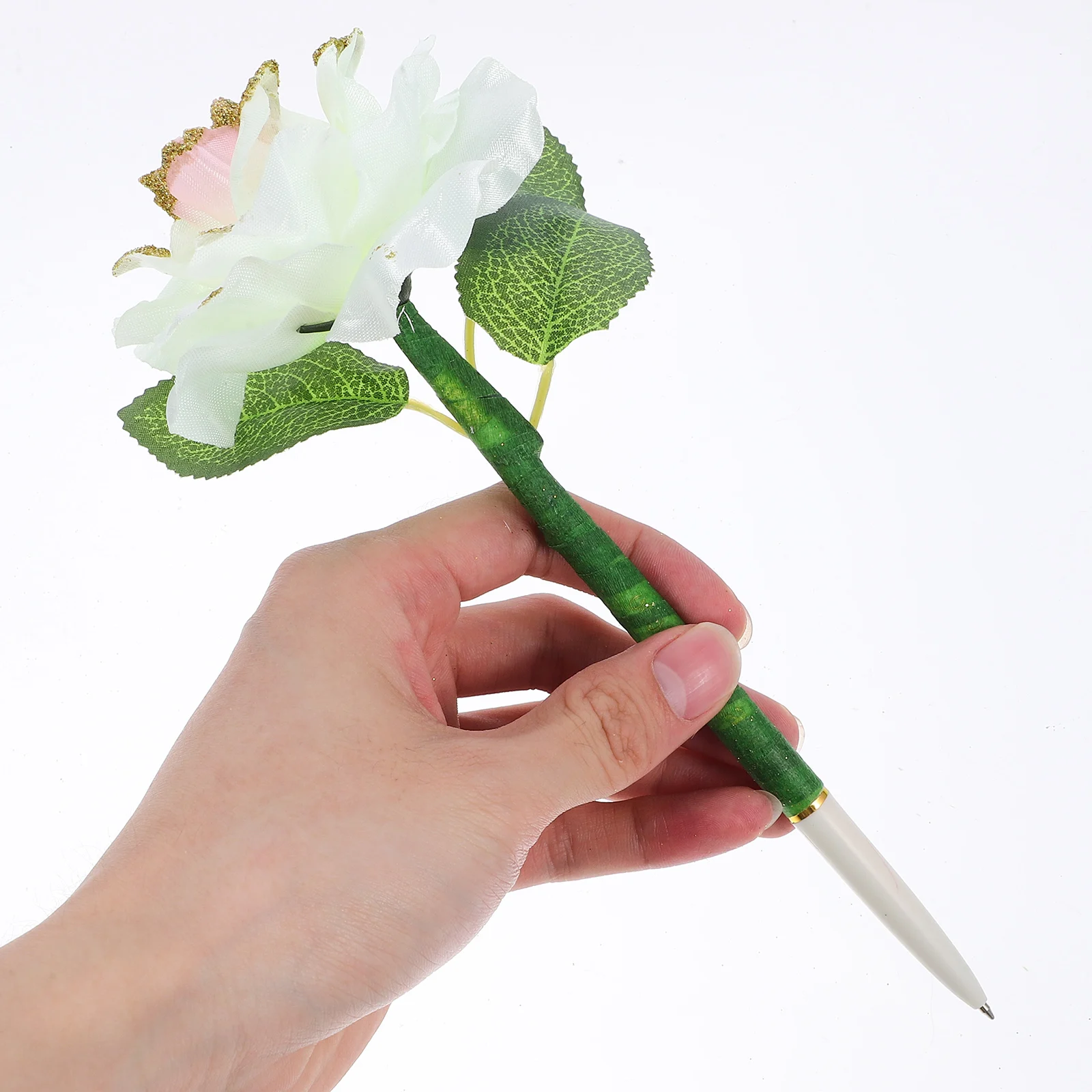 

12 Pcs Simulated Rose Ballpoint Pen Creative Stationery Gel Pens Writing Supplies Roller