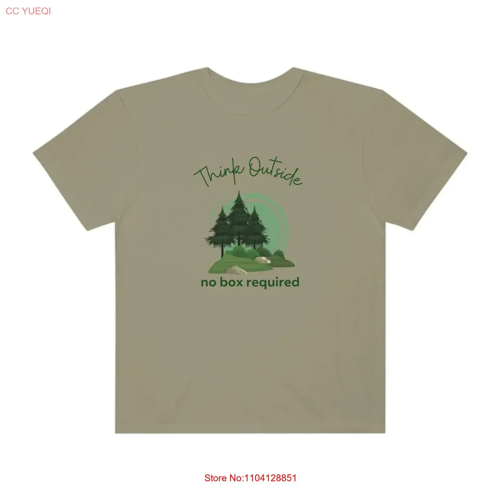 

No Box Needed T shirt Think Outside vintage Washed Top For Everyday Wear homme Unisex streetwear Breathable Stylish Slightly