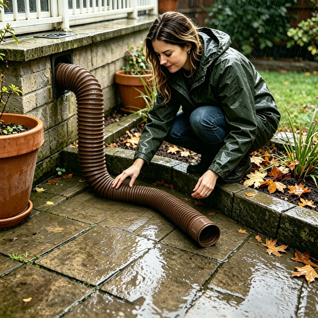 1pc Flexible PE Extendable Downspout Extender Rain Gutter Drainage Extension Pipe for Outdoor Villa Round Downspouts Extendable