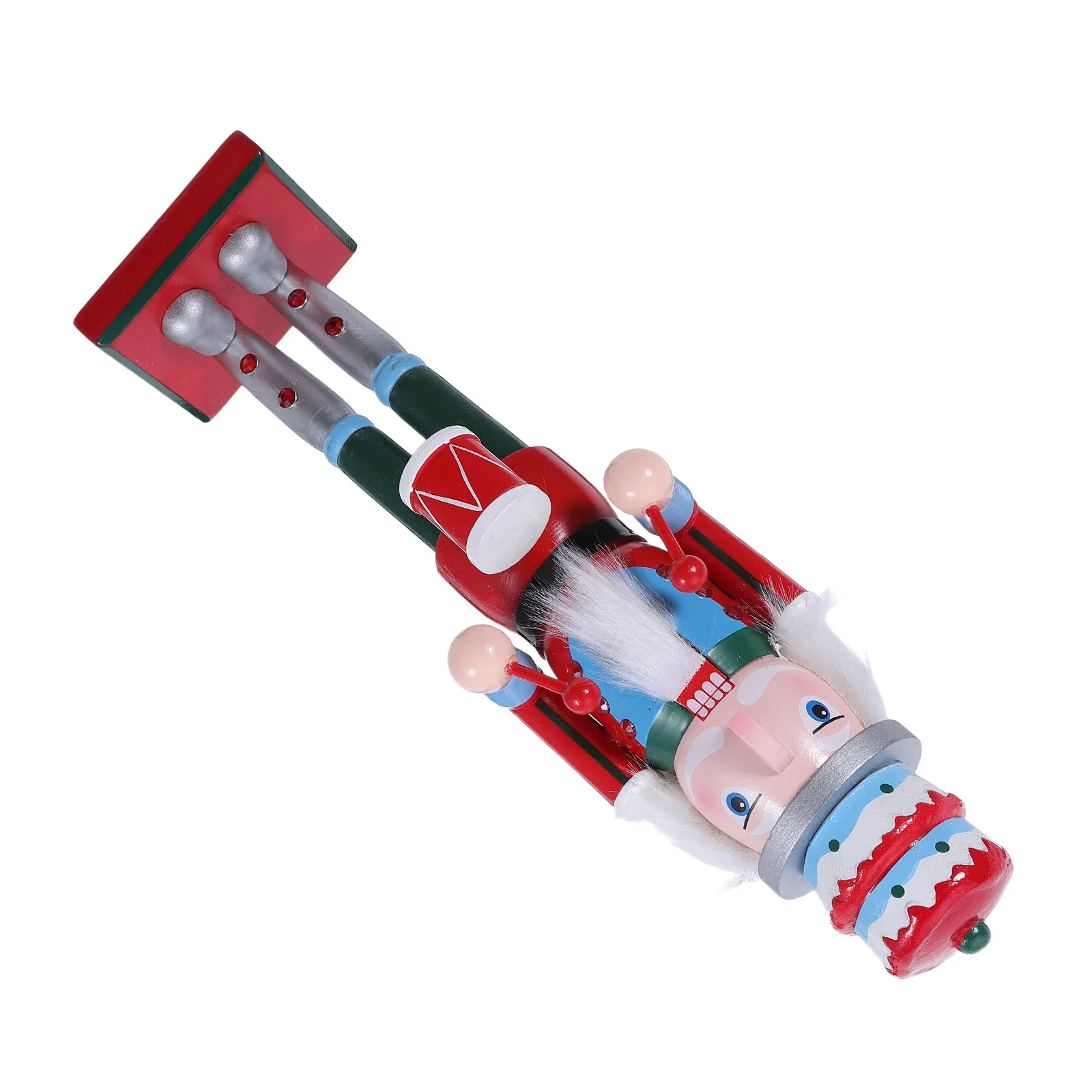 Wooden Nutcracker Candy Theme Christmas Soldier Decoration, 38cm Holiday Shelf Mantel Tabletop Ornament