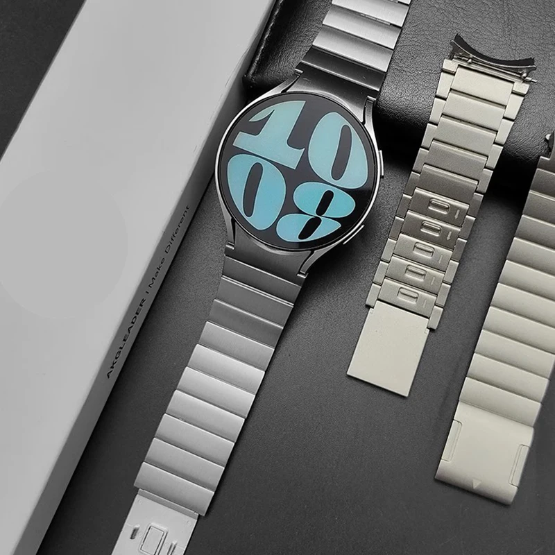 حزام من الستانلس ستيل لساعة سامسونج جالاكسي ، سوار الإفراج السريع ، كلاسيك 5Pro ، لا فجوة ، 6 ، 5 ، 4 ، 40 مللي متر ، 44 مللي متر