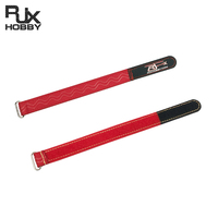 RJXHOBBY Red 20mm Width Kevlar Stitched Non-Slip Silicone Battery Straps Length 180 - 400mm for FPV Freestyle Cinelifter Drone