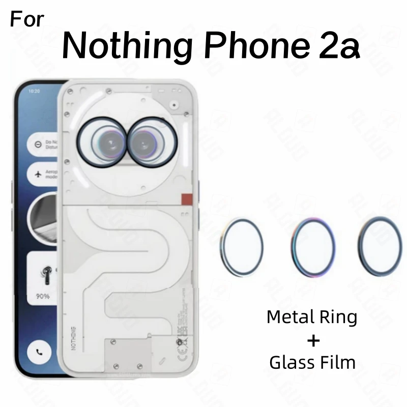 Lens Protective Film For Nothing Phone 2a 2 1 Metal Ring Camera Protectors For NothingPhone2 Phone1 Lens Glass Caps