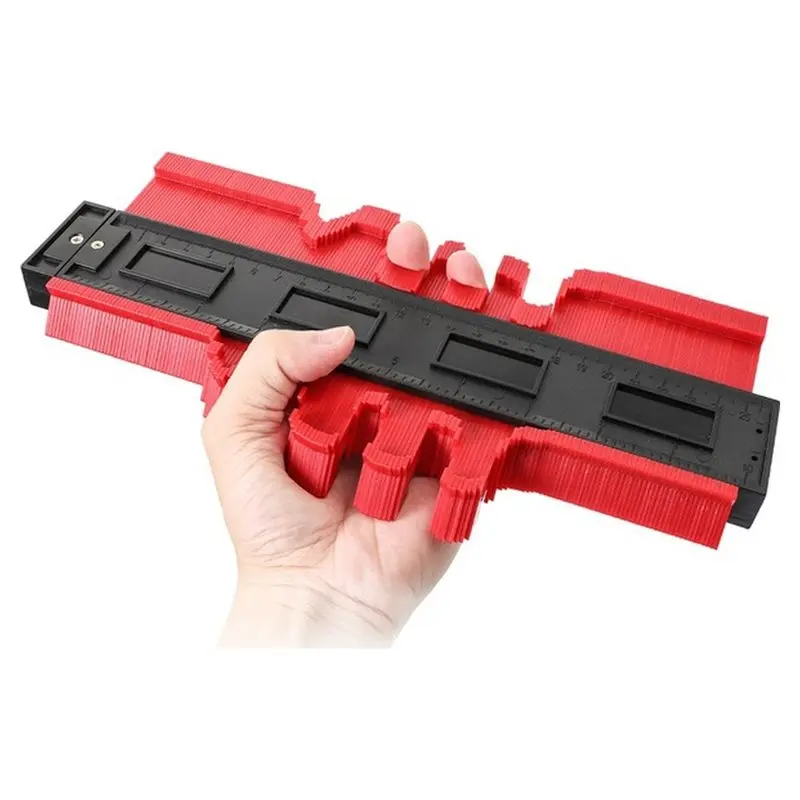 ABUG-For Tile For Composite Flooring,And Plastic 10-Inch Profile Copier, Shape Profile Measuring Tool Red