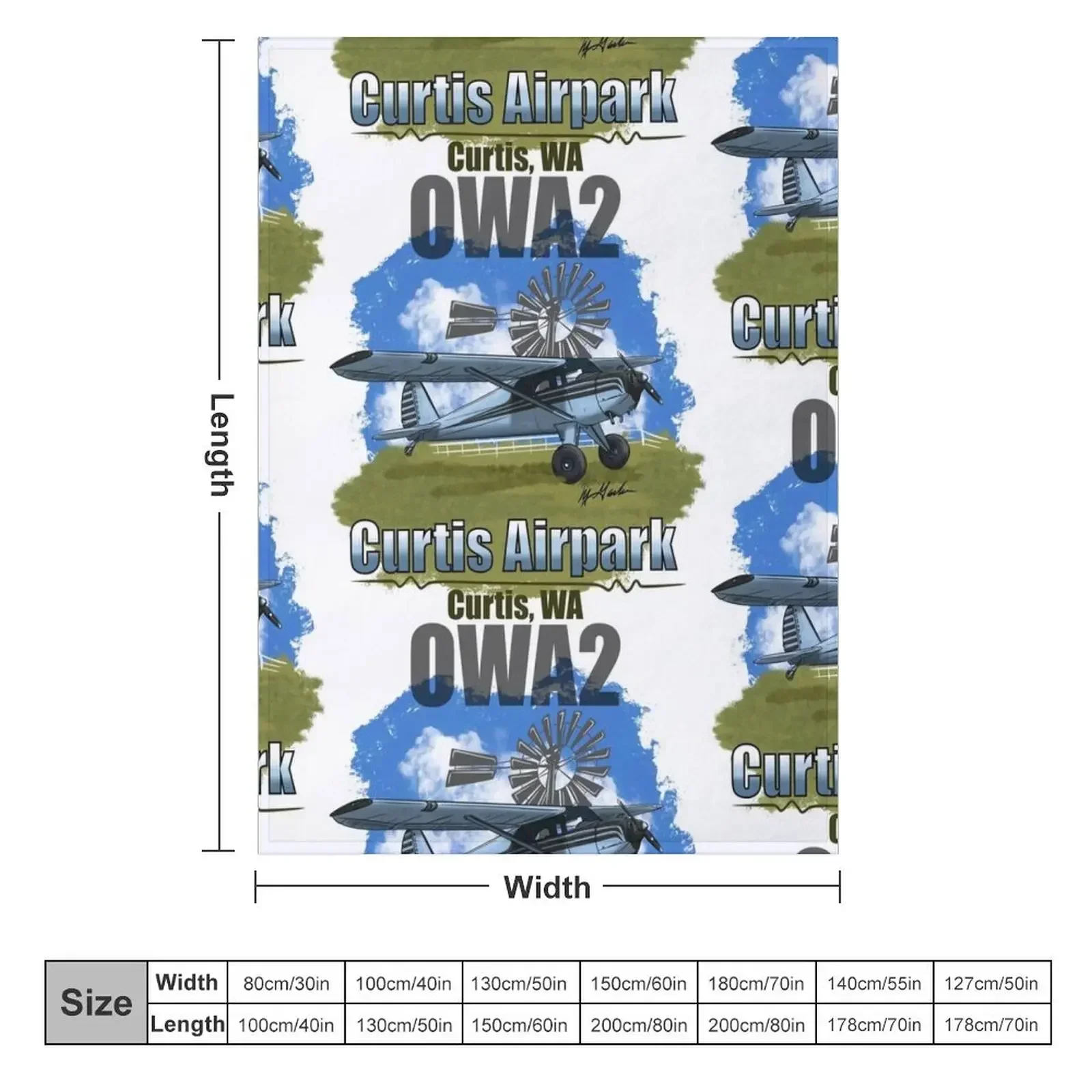 Curtis Airpark OWA2 Throw Blanket Thermal Picnic Personalized Gift Single Blankets