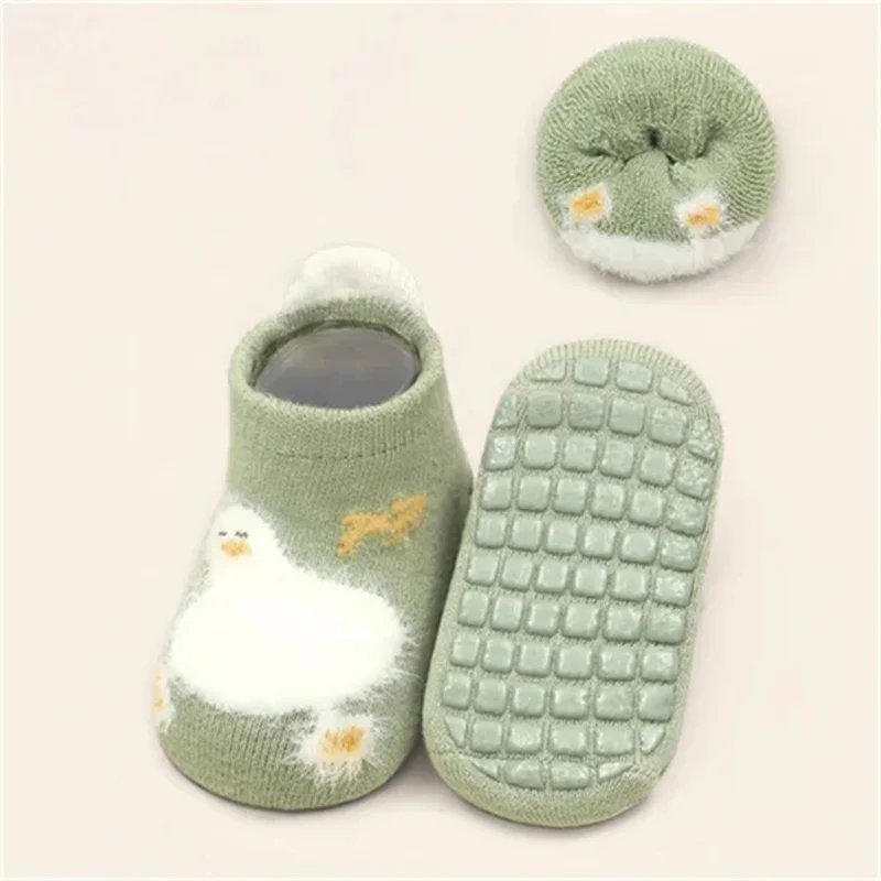 0-5Years Winter Thick Terry Cotton Baby Girl Sock with Rubber Soles Infant Animal Funny Sock Newborn Baby Indoor Floor Socks New