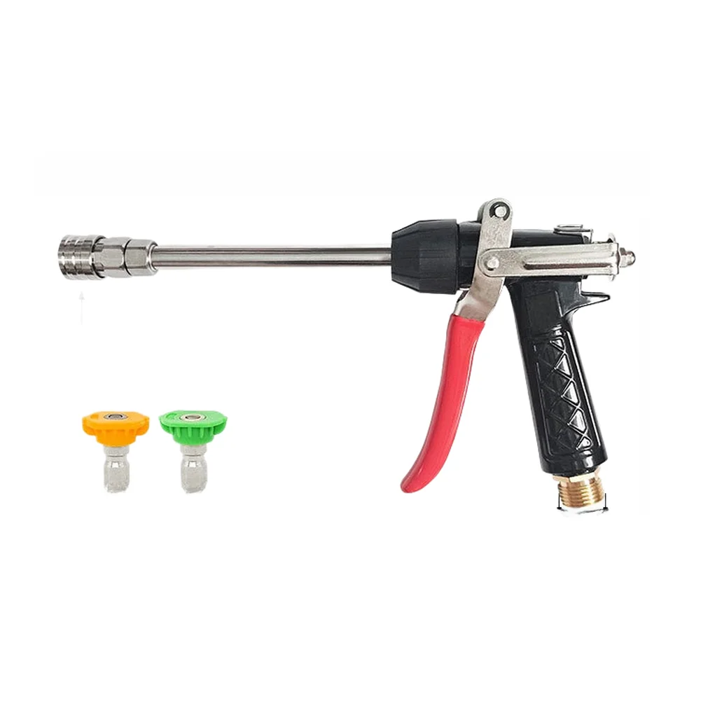 Stainless Steel Car Washing Sprayer for High Pressure Washers with Dual Spray Angles 15deg 25deg and Adjustable Long Wand