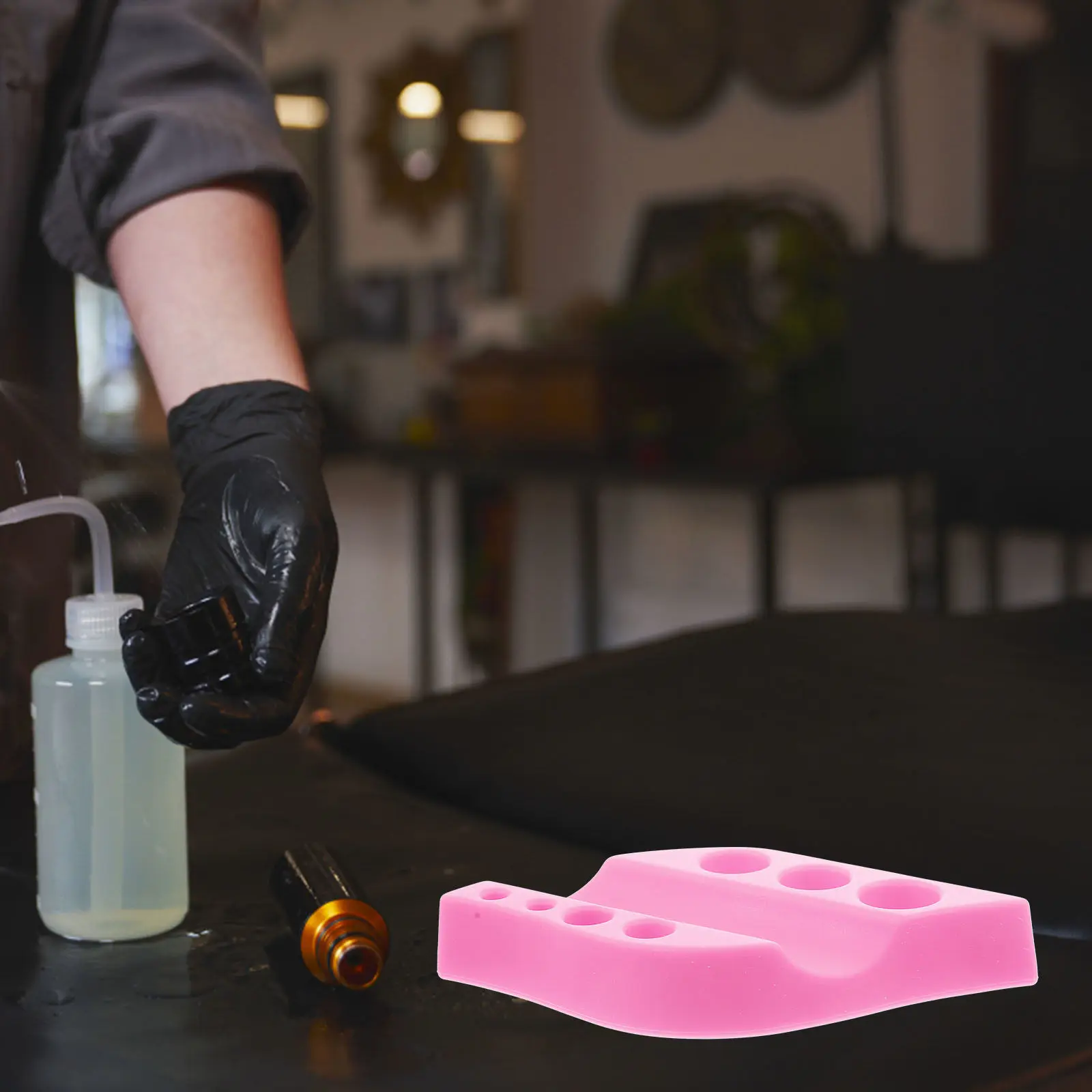 

Силиконовый держатель для чернил, подставка для тату-чернил, органайзер для пигментов, контейнер для хранения пигментов для бровей, держатель для косметики, подставка для ручек, аксессуары для татуировок