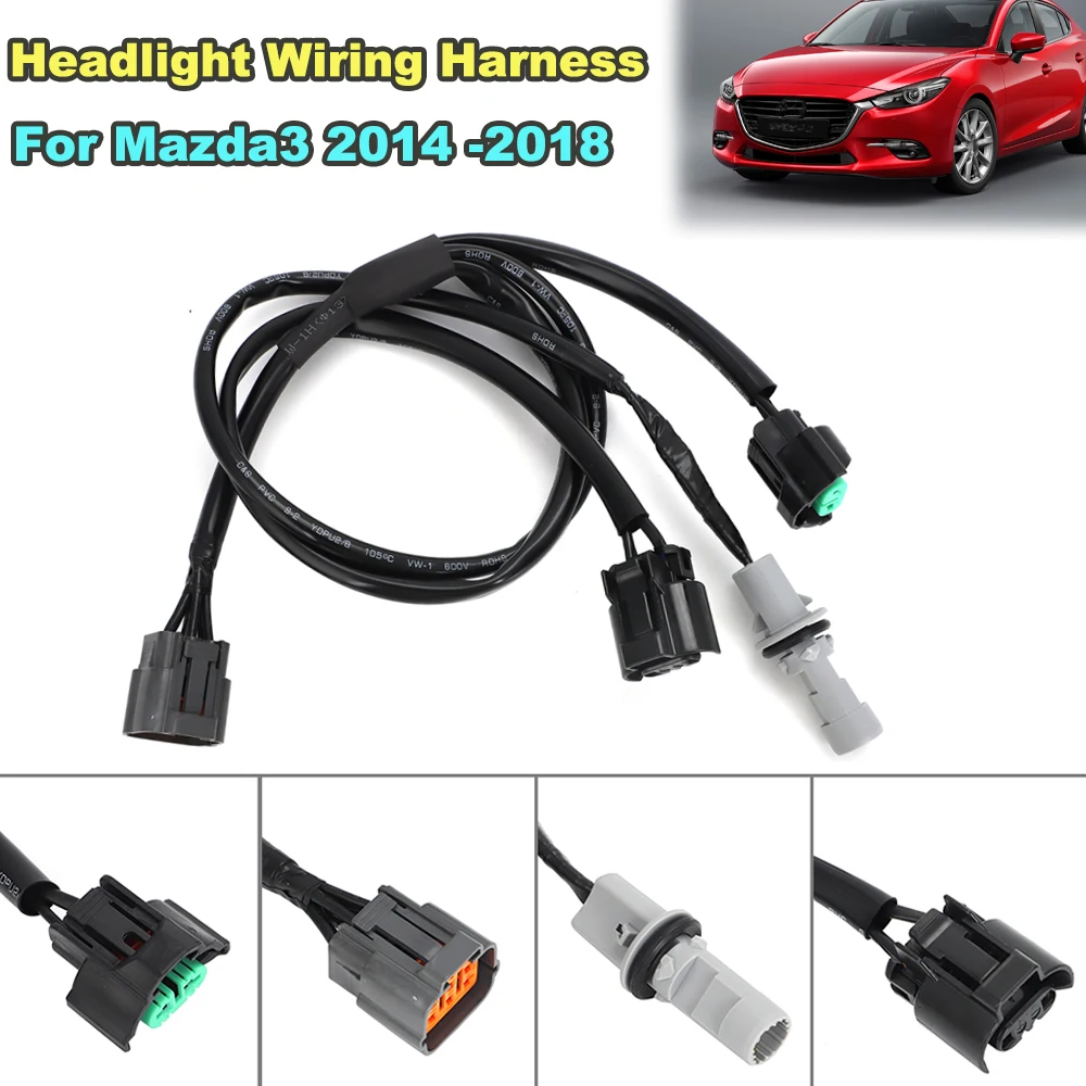 For Mazda3 2014 2015 2016 2017 2018 Headlight Wiring Harness BHN1-51-0K6A Car Accessories