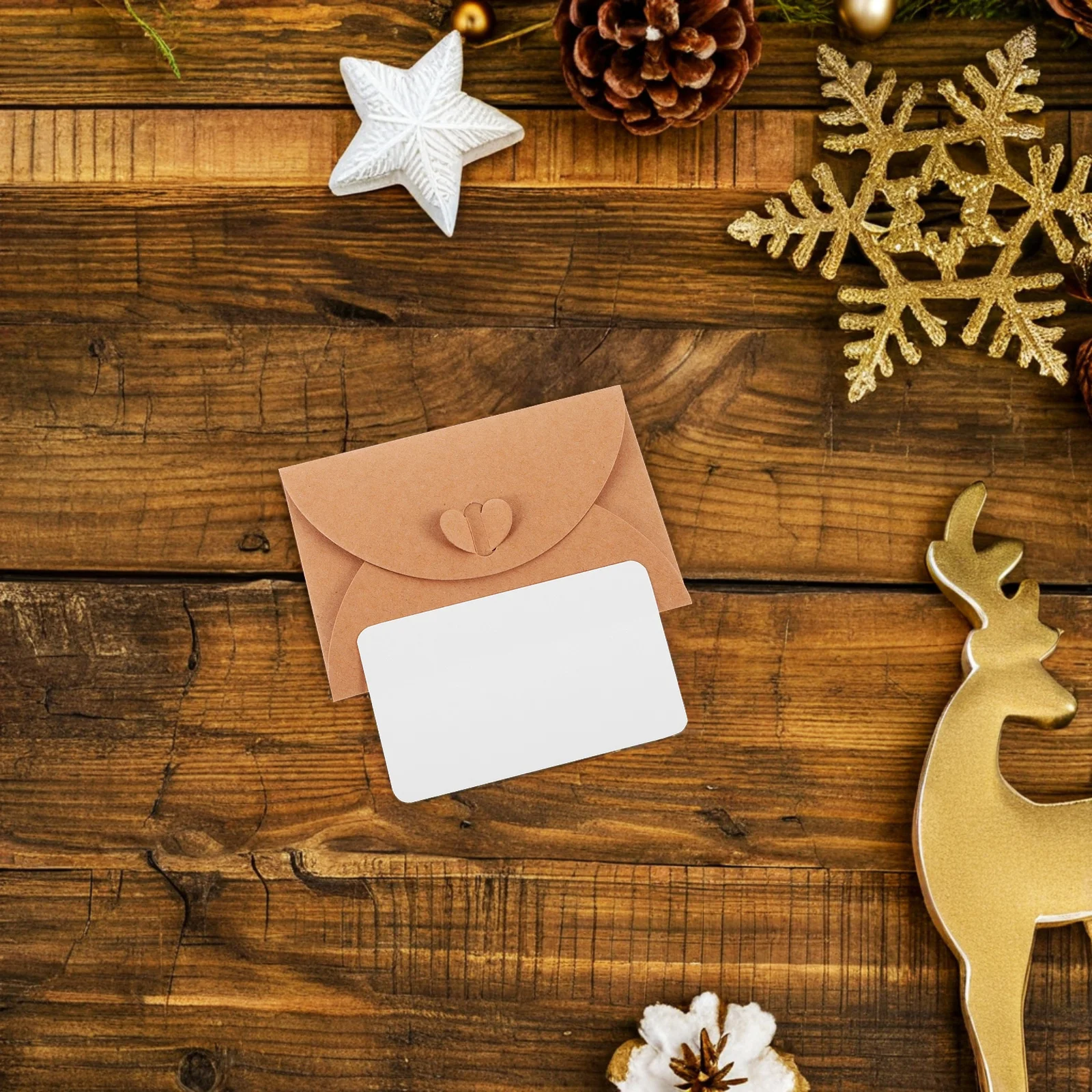 

20Pcs Brown Kraft Paper Mini Greeting Cards and Envelopes Small Cards for Holiday Wishes Anniversaries Birthdays