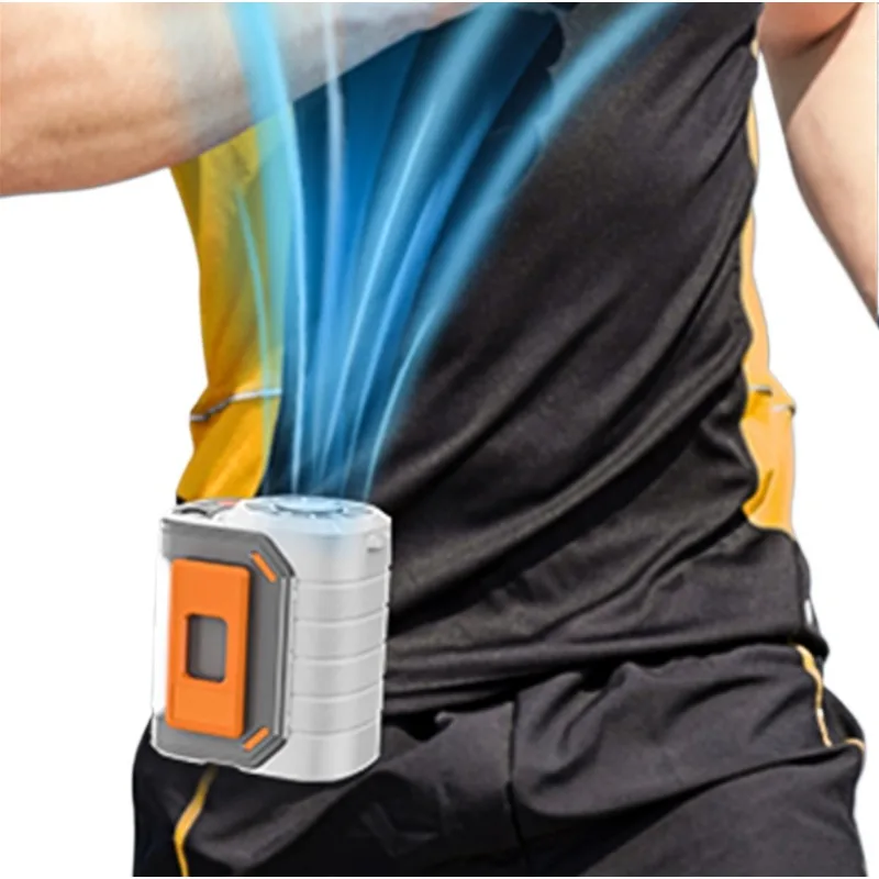 

6000mAh Outdoor Waist Fan Suspended Ice Cooling Mini Fan Portable with Power Bank Light Emitting Diode Lighting Outdoo