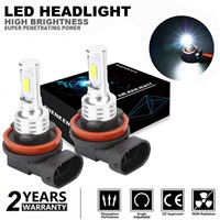 2Pcs H8 H9 H11 LED Fog Lamp Car Fog Light Bulbs Auto Motorcycle Headlight Driving Running Lamps 12V 24V 6000K 3000K 12000K