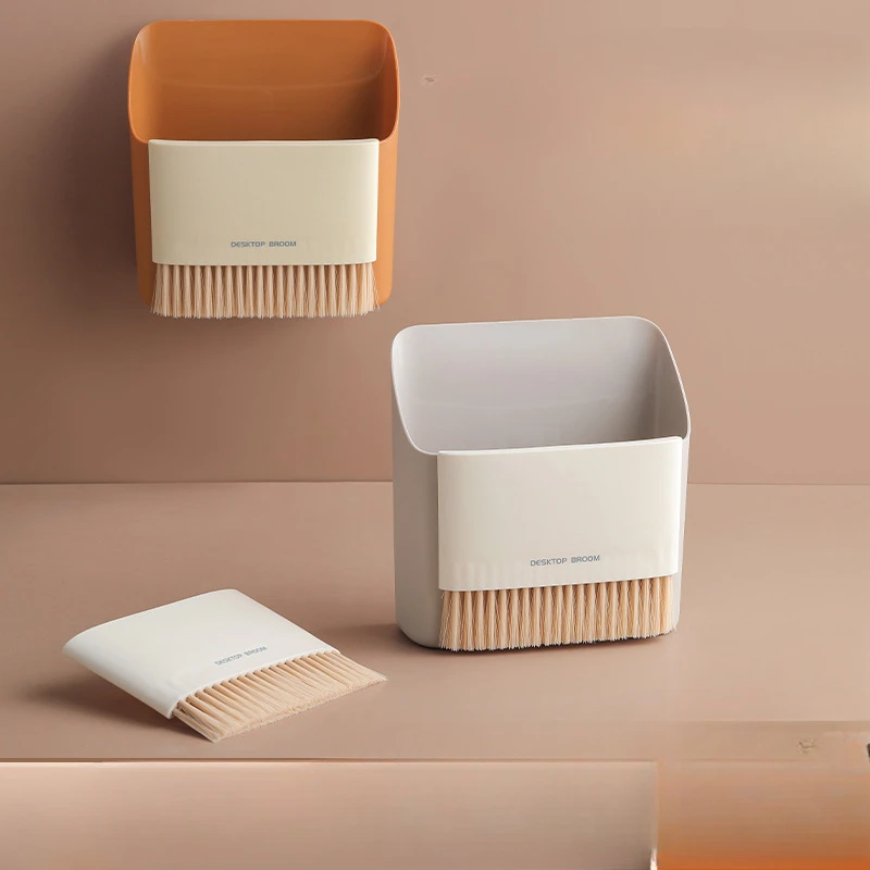 Self Designed New Broom and Trash Can Set Desktop Bed Brush  Window Sill Cleaning Brush Mini Cleaning Brush Storage Set