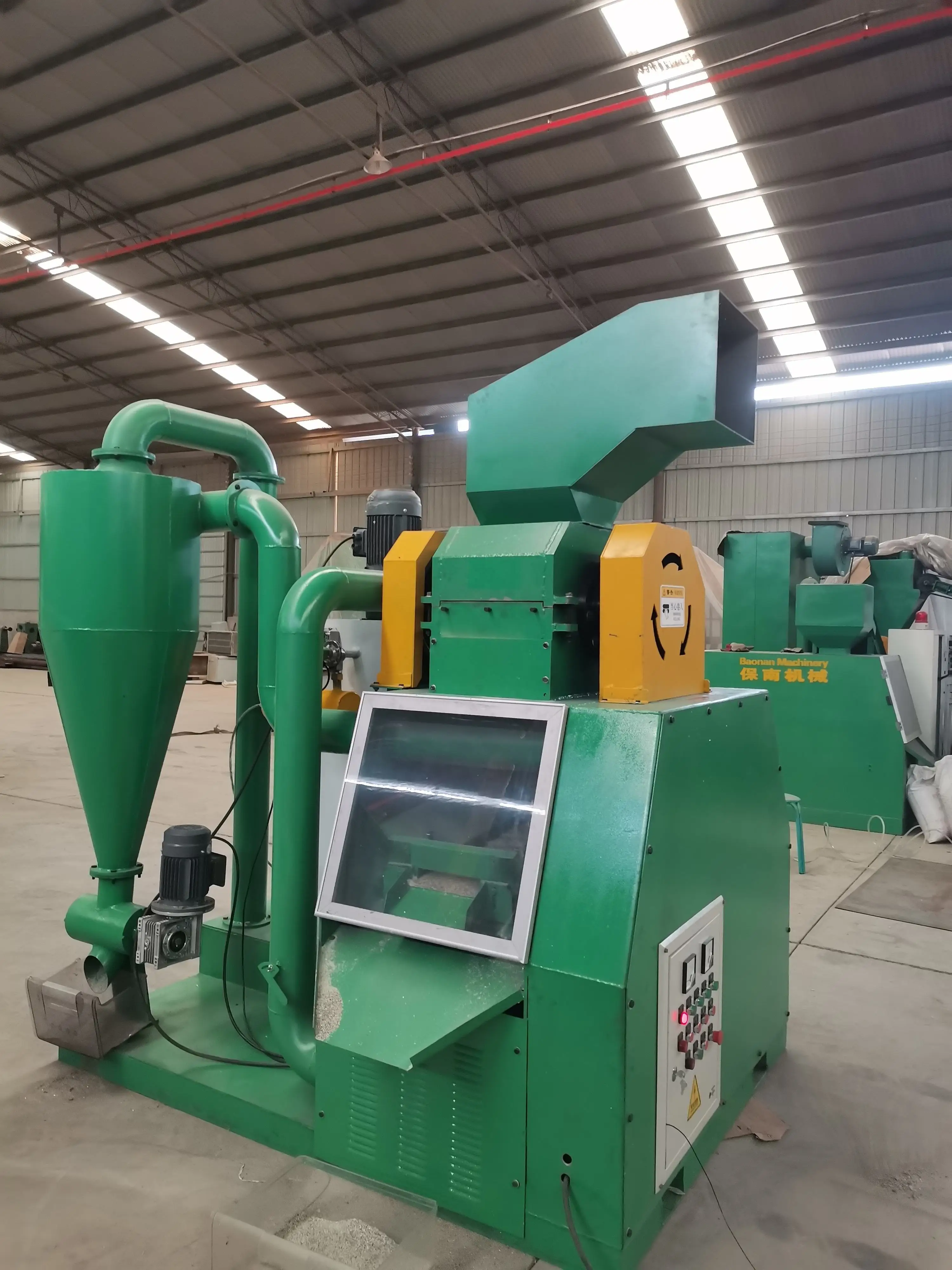 Scrap Insulated Circuit Board Copper Wire Cable Pellet Stripping Granulator Separator Recycling Machine