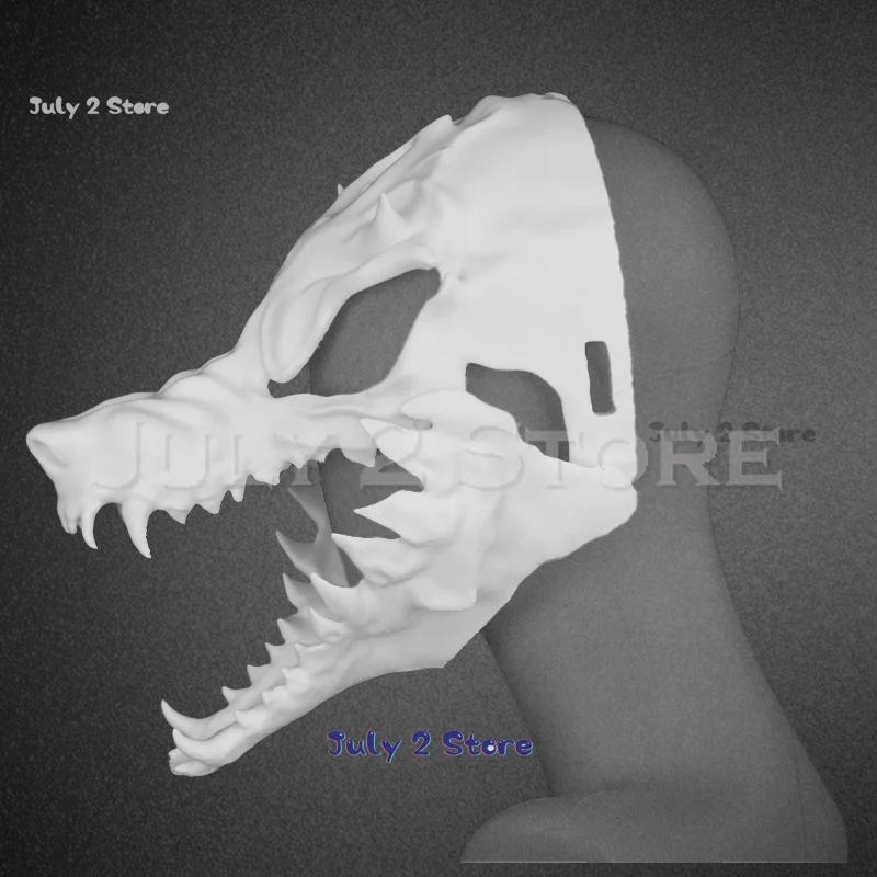 Realistic Style Animal Fursuit Dog Skull Kigurumi Furry Mask Scary Head 3d Print Capsule Halloween Diy Props Cosplay Headsets