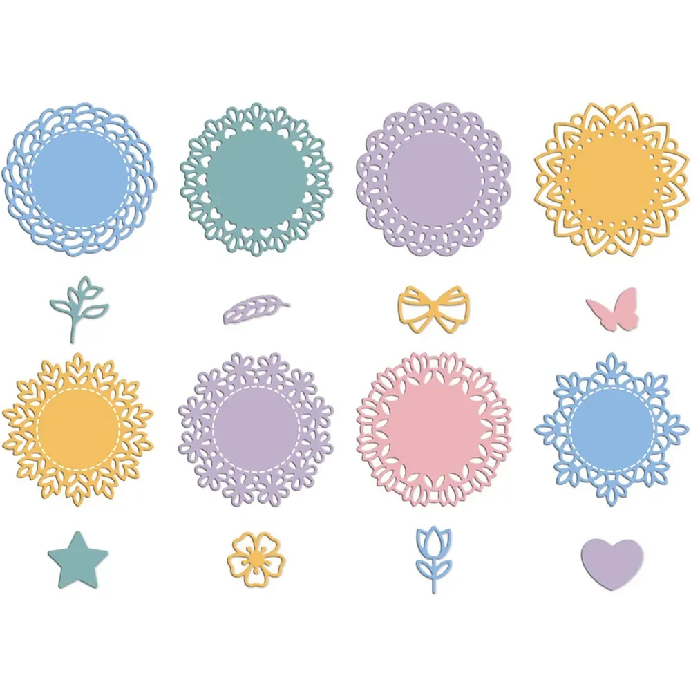 20 Styles Can Choose Doily Circle Metal Cutting Dies Stencils for DIY Scrapbooking Album Decorative DIY Paper Cards Making Craft
