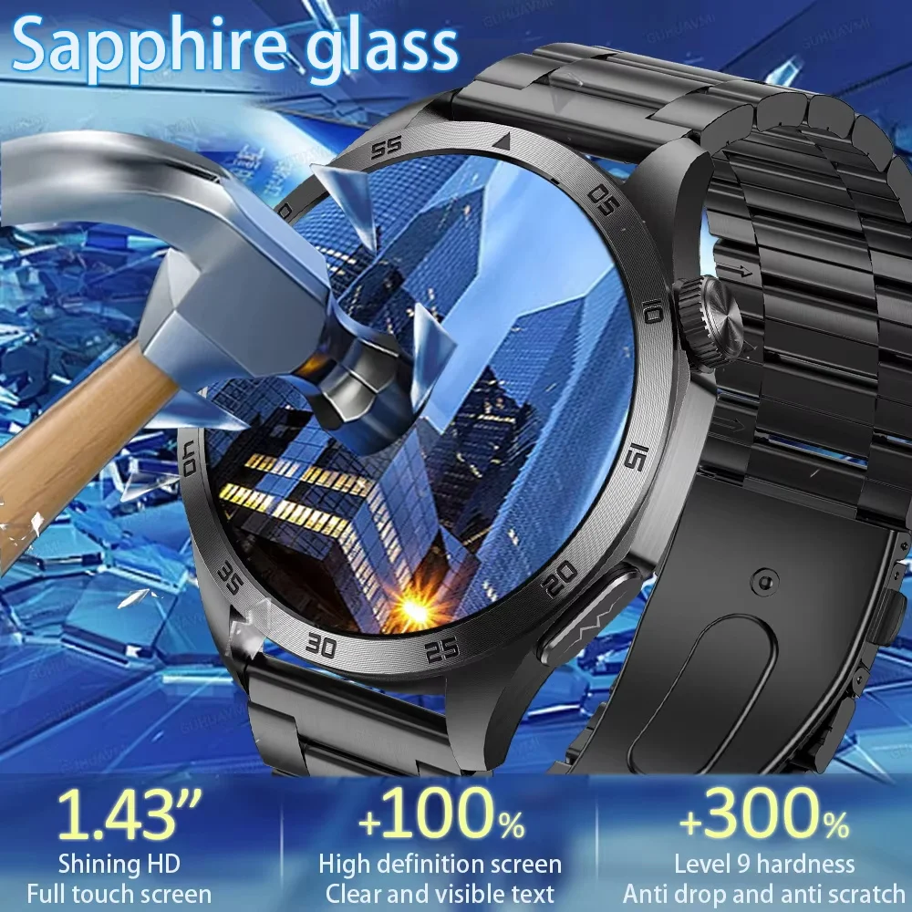 Livello infermieristico Monitor sanitario Smart Watch da uomo ECG + PPG Ossigeno nel sangue Acido urico Pressione sanguigna Chiamata Bluetooth Orologio per Android/ios