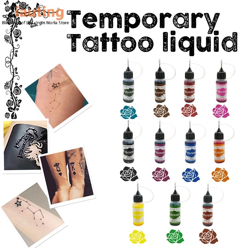 Multi-Colors Tattoo Ink Body Art Pigment Professional Beauty Paints Makeup Tattoo Supplies Semi-permanent Liquid Tattoo Paste