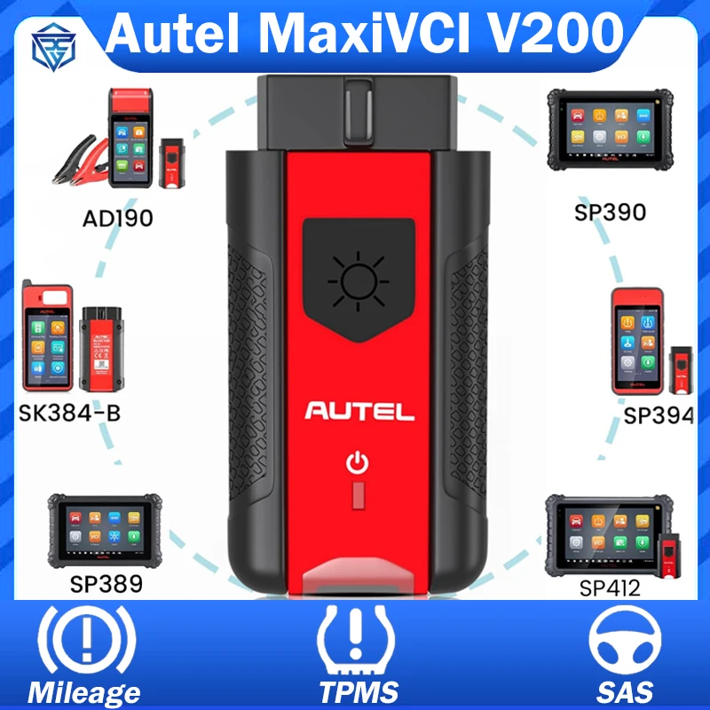 

Autel MaxiVCI V200 Bluetooth-разъем VCI Поддержка DOIP CANFD CAN FD Работа с MS906Pro MS906Pro-TS KM100 BT609 BT608 ITS600