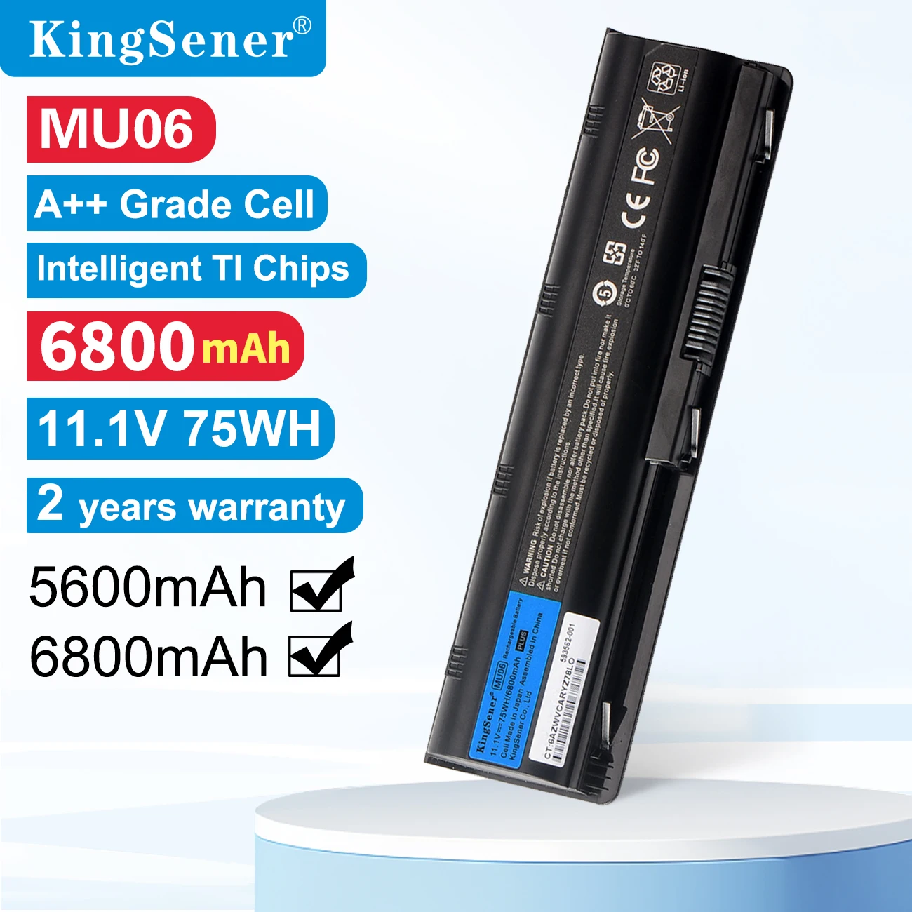 

KingSener MU06 Battery for HP Pavilio G4 G6 G7 G42 CQ32 CQ42 CQ62 CQ72 DM4 HSTNN-CBOX HSTNN-Q60C HSTNN-CB0W MU06 MU09 DV6 DM4