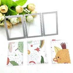 Metal Cutting Dies Stencils Irregular Rectangle Stitch Frame DIY Scrapbooking Album Decorative Embossing Card Making Crafts Die