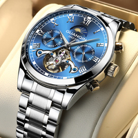 GUANQIN Men's Watches Luxury Automatic Mechanical Watch Tourbillon Luminous Mineral 30M Waterproof Business Leisure Wristwatch