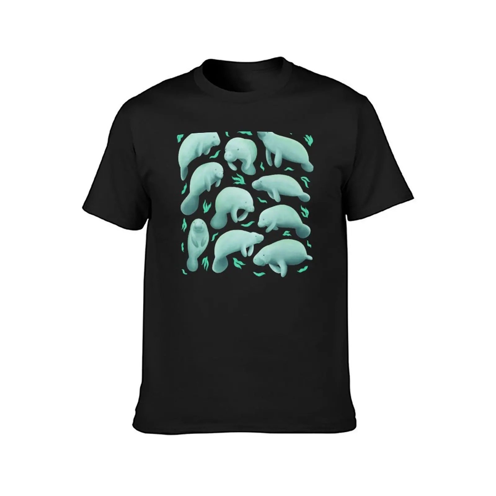 manatees (teal) T-Shirt cute tops kawaii clothes Men's t shirts