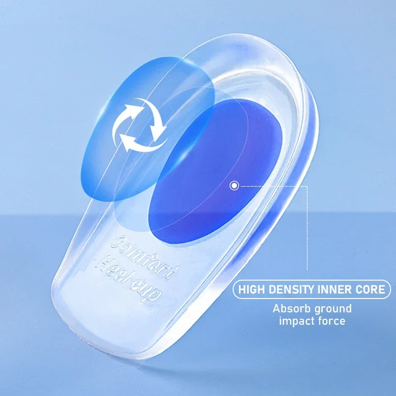 Silikon Gel Einlegesohlen Schmerzen Heilen Kissen Knochen Spurs Schmerzen Relief Ferse Kissen Verdickte Weiche Höhe Erhöhen Einlegesohle – Detail 4