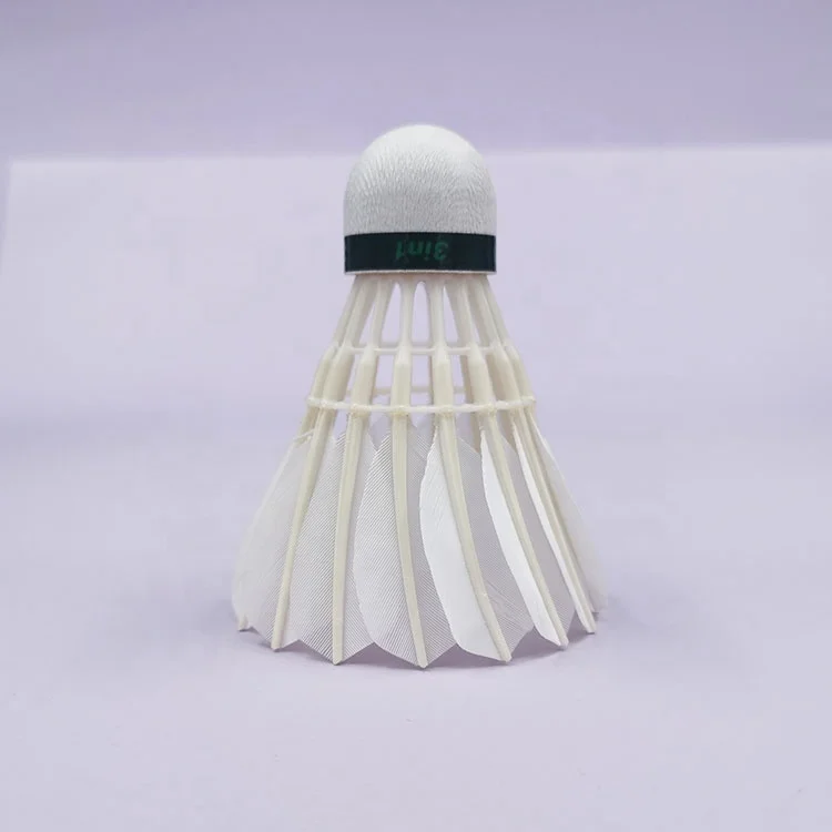 

High Durability Badminton Shuttlecock Natural Goose Feather and PU Fiber Cork Badminton Shuttlecock for Training for Sale