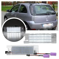 Tag lights for license plate lights for Vauxhall Opel Corsa C D E Astra H Insignia Tigra B Vectra C Zafira Meriva A accessories