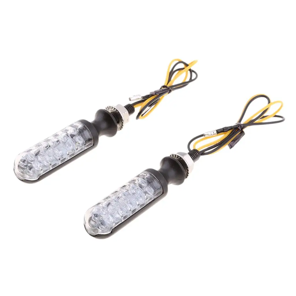 LED Turn Signal Motorcycle Blinker Light Clear Lens Amber Indicator for Custom Motorcycle Rear Light