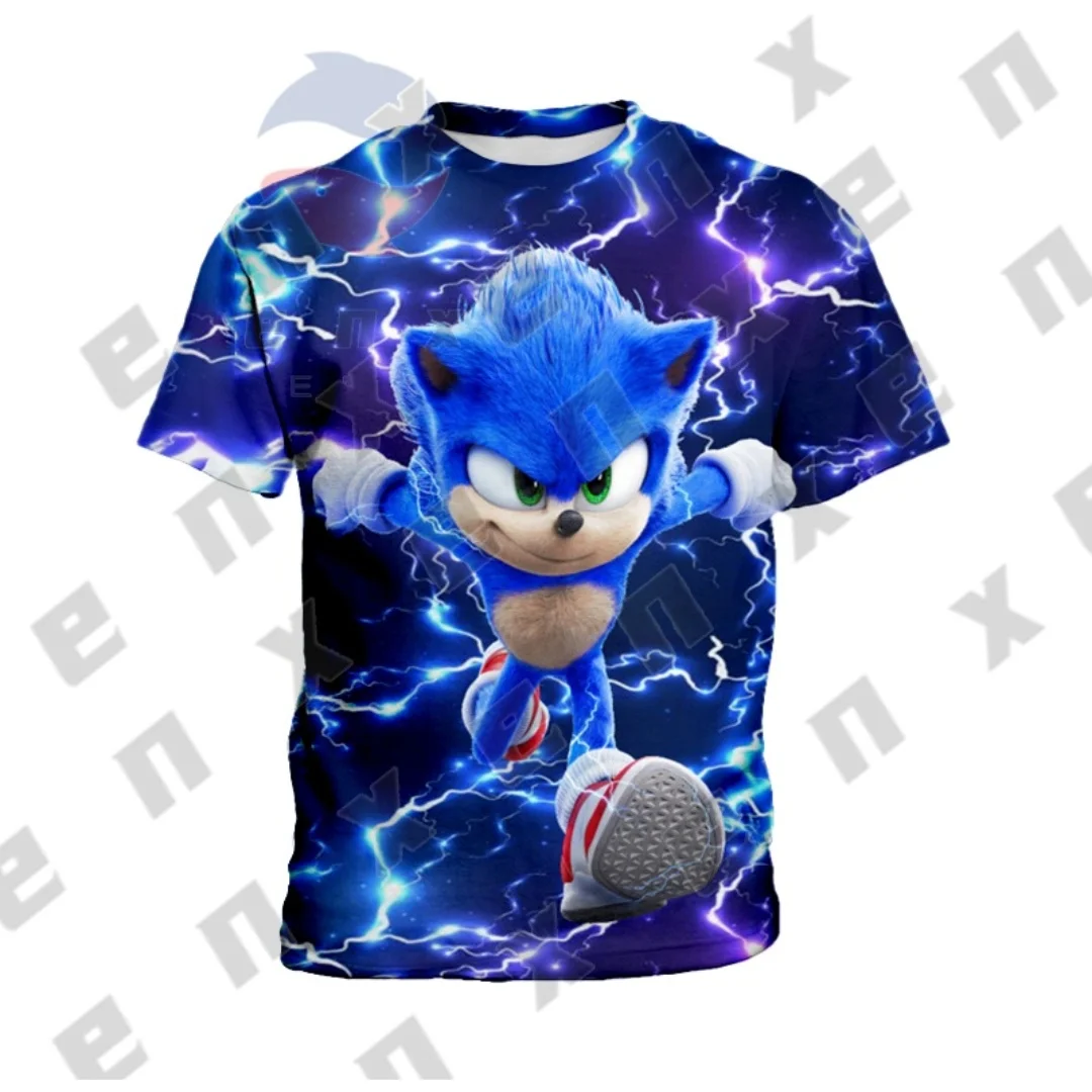 3DSonic Children's T-shirt Summer Short sleeved Boys and Girls' Top Casual Shirt Short sleeved T-shirt