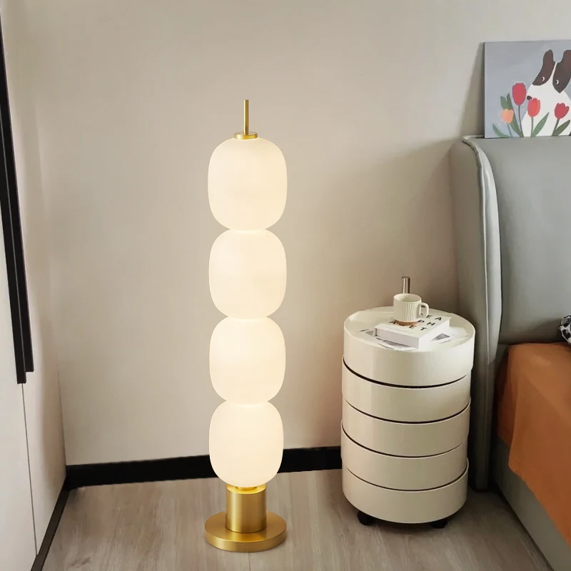 

Post-modern Gourd Shaped Sofa Light Minimalist Iron Art Bedroom Bedside Floor Lamp Vertical for Living Room Study Light Fixture