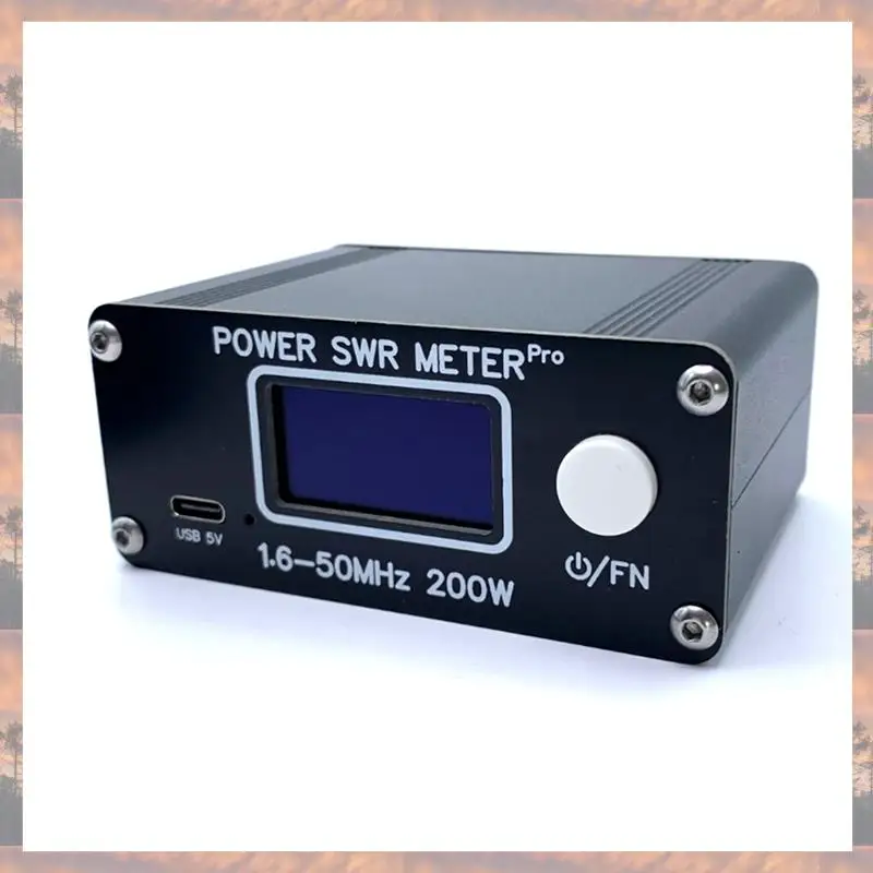 2025 الاتجاه 1.6-50 ميجا هرتز 0.5 واط-200 واط الموجات القصيرة الطاقة SWR متر برو PWR SWR متر مع 1.29 بوصة OLED + بطارية 50 ساعة سهلة ل