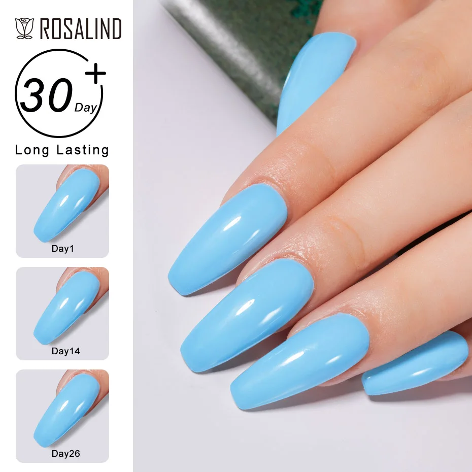 ROSALIND Gel Móng Tay Ba Lan Lai Véc Ni UV LED Bán Thường Trực Bộ Dụng Cụ Làm Móng Tay Móng Tay Nghệ Thuật Đế Top Coat Gel Móng Tay