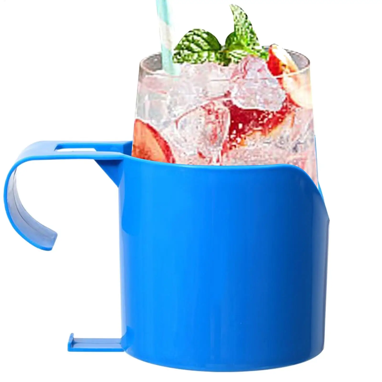 4PCS Swimming Pool Water Cup Hanger Reusable Cup Holder Storage Rack Beverage Drinks Beer Container Storage Shelf Cup Hanger