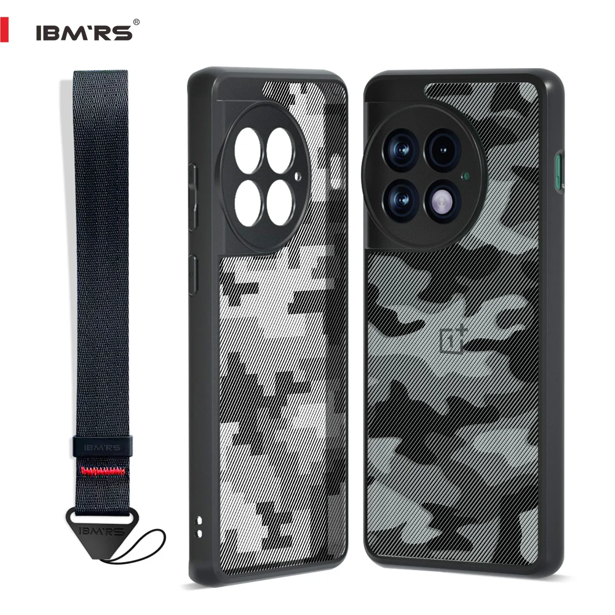 

for OnePlus Ace 2/2 Pro/11R Case Military Camo Protective Cover with Wrist Strap, Anti-Slip Hard Back Case