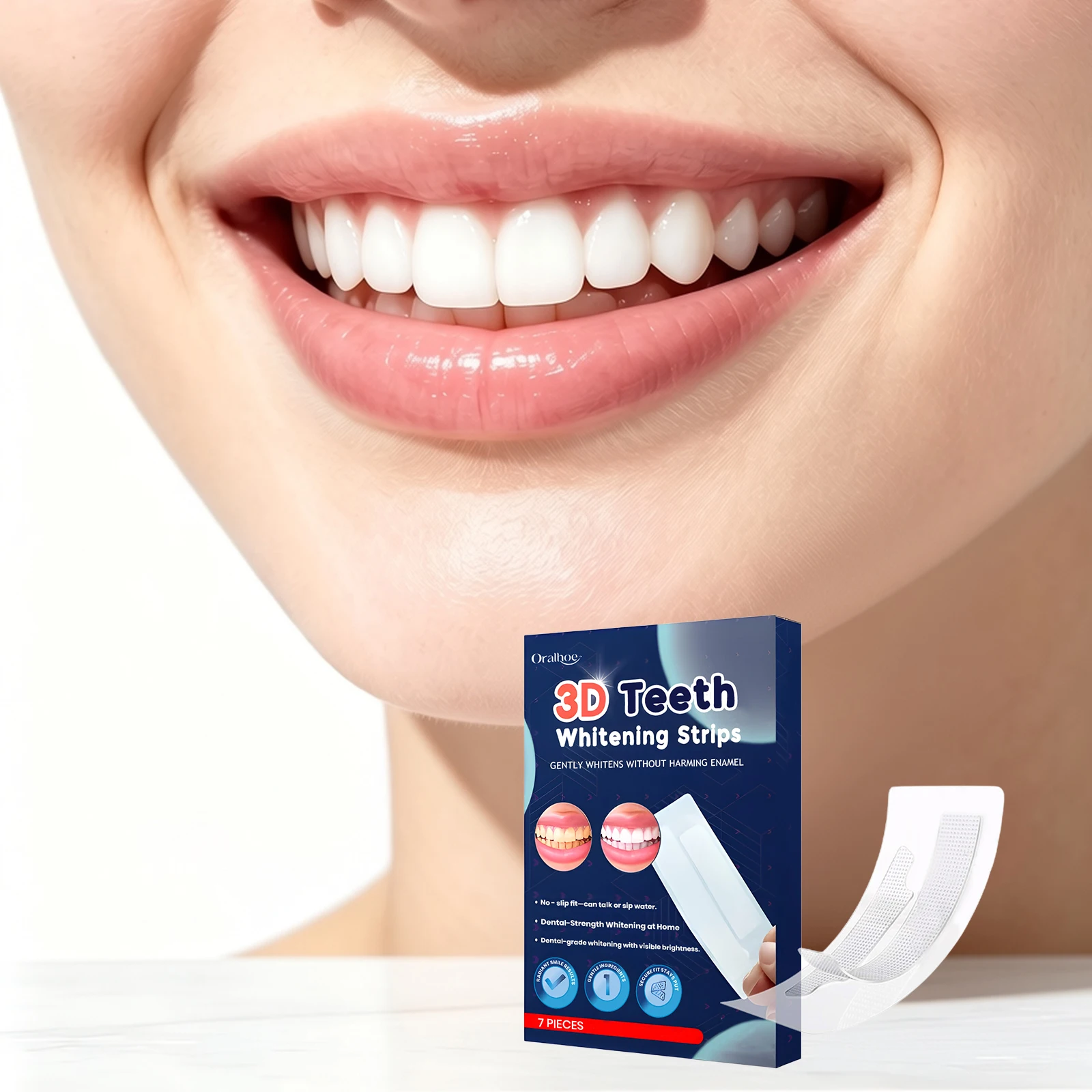 Teeth Whitening Strips Yellow Teeth Stain Removal Enhance Tooth Brightening Enamel Protection Reduce Tooth Sensitivity Oral Care